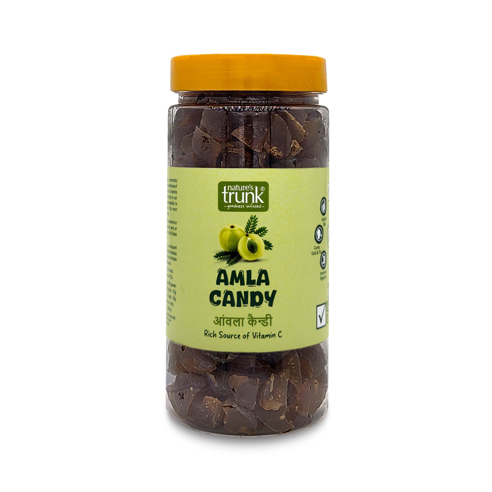 Delicious amla candy pieces with natural flavor and nutrition. Buy amla candy online for a healthy sweet and tangy snack option