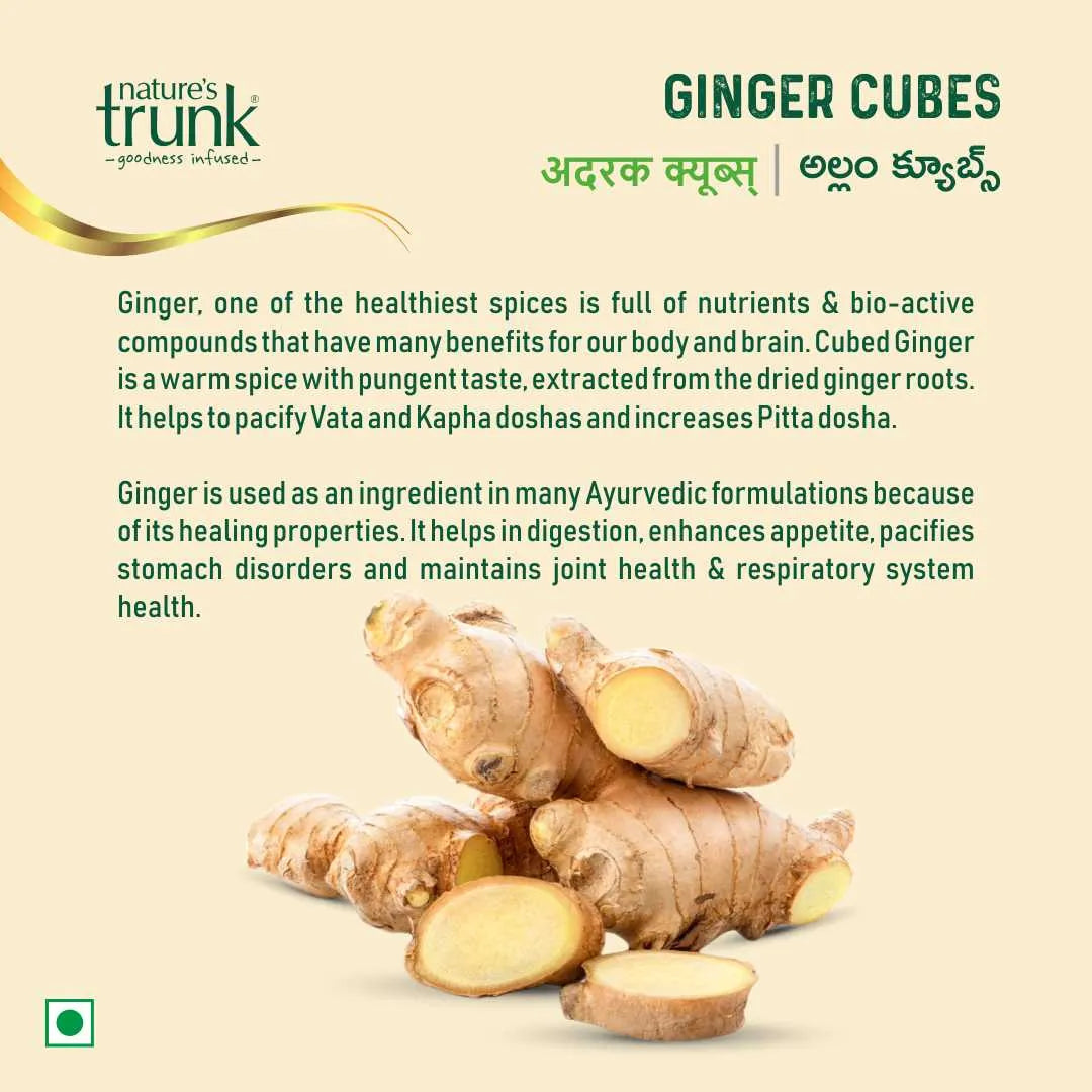 Buy Ginger Cubes online from Nature's Trunk. Order premium Ginger Cubes made from natural dried ginger to support digestion, appetite, respiratory health, and everyday wellness.