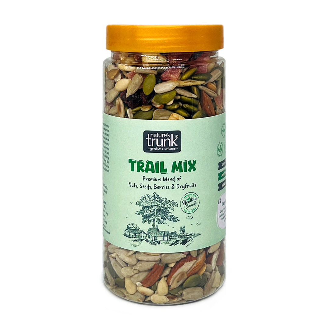 Pack of healthy trail mix 250g with mixed nuts and seeds for nutritious snacking and natural energy-boosting goodness