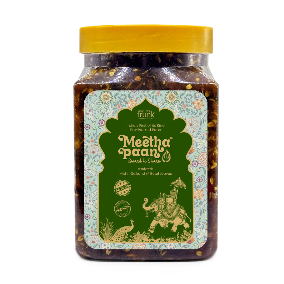 Meetha pan 800g pack by Nature’s Trunk — premium sweet paan mix for freshness and post-meal delight. Buy meetha pan online for daily use.