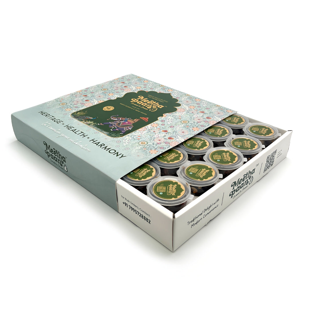 Meetha pan party pack 50 pieces (15g each) — flavorful sweet paan perfect for events and sharing. Order meetha pan online for party packs.