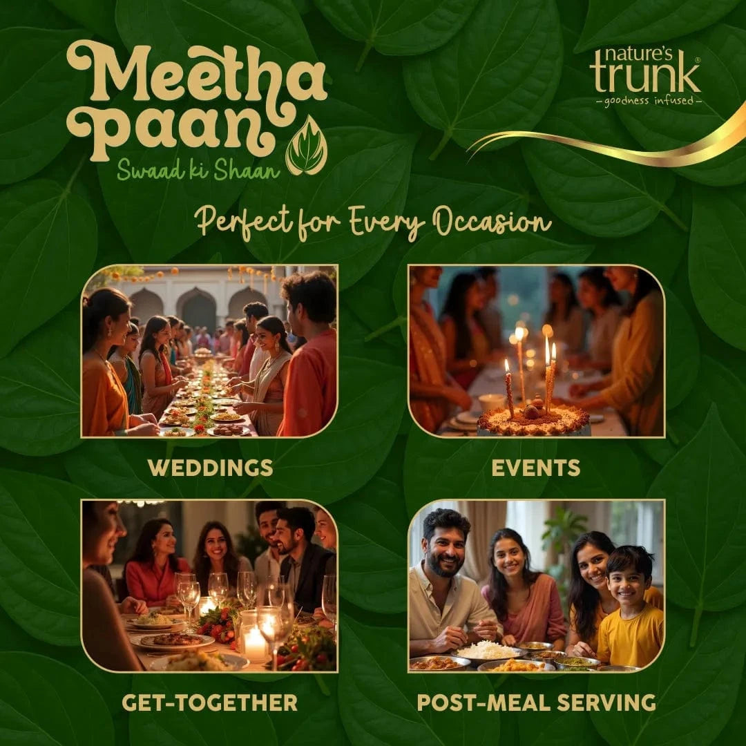 Meetha pan packs perfect for every occasion — flavorful sweet paan enjoyed after meals and celebrations. Buy meetha pan online with ease.