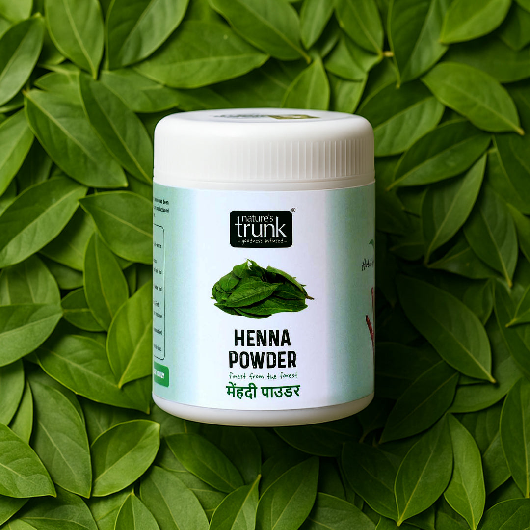 Natural henna powder made from pure henna leaves — premium Mehandhi Powder for hair coloring and conditioning. Buy Mehandhi Powder for safe, natural care.