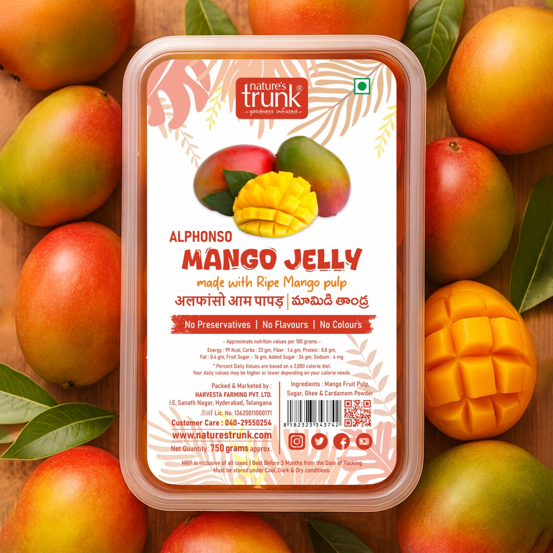 Nature’s Trunk 750g Alphonso mango jelly jar – delicious alphonso mango jellies, best mango jelly online