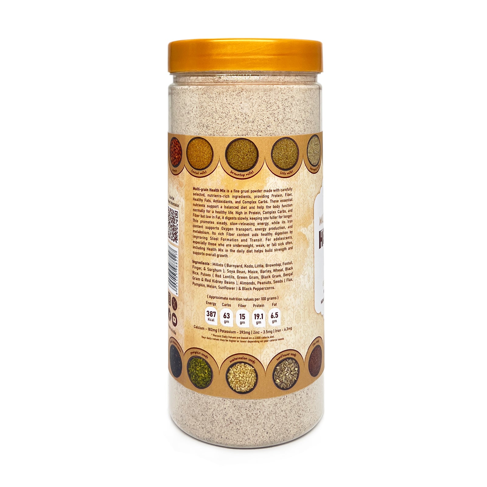Multi grain healthy flours health mix with grains and seeds — nutrient-rich multi grain flours perfect for healthy cooking, breads, and energizing meals.