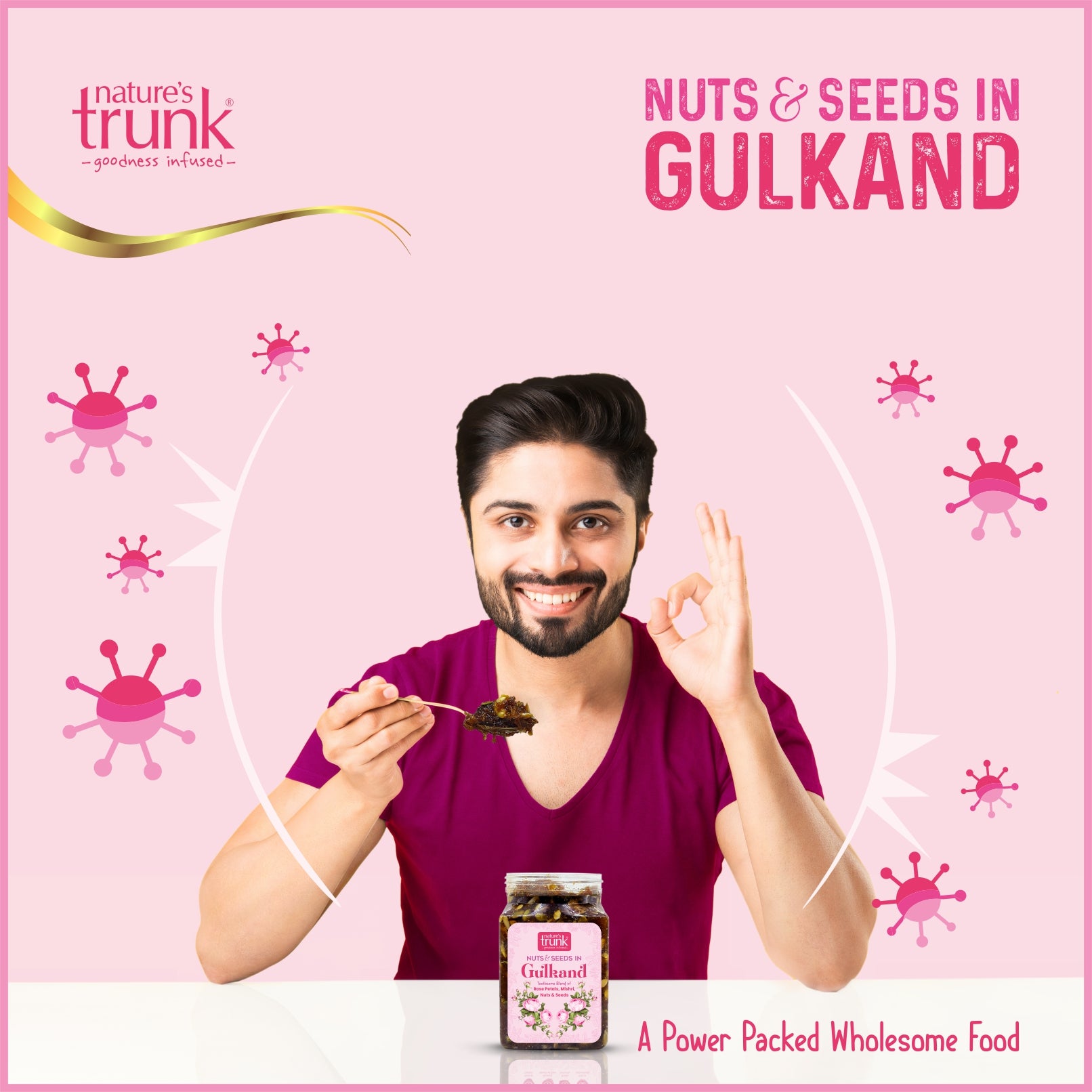 Delicious organic rose gulkand with nuts and seeds, rich in taste and nutrition, ideal to buy gulkand online.