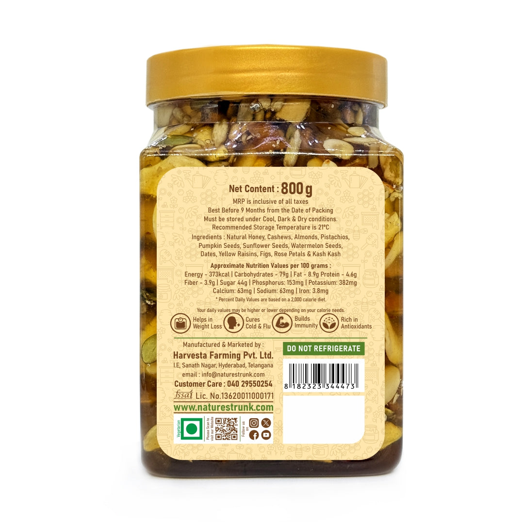 Nature’s Trunk honey with dry fruits, nuts and seeds – best honey with dryfruits for immunity and daily wellness