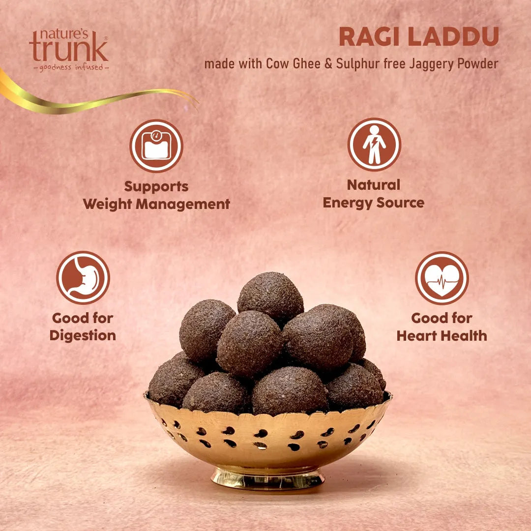 Traditional authentic ragi laddu made with quality millet. Buy ragi laddu online for a healthy, tasty, and homemade sweet experience.