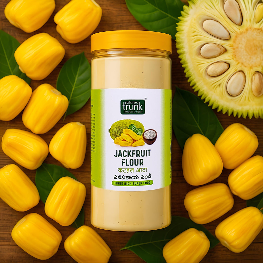 Raw Jackfruit Flour made from fresh green jackfruit — nutritious, high-fiber flour ideal for healthy cooking. Buy raw jackfruit online for balanced daily meals.”