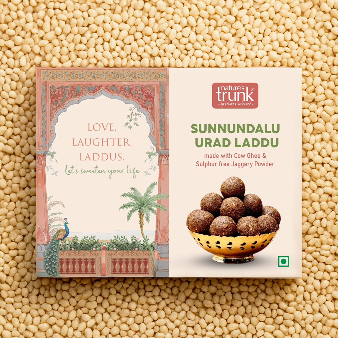 Sunnundalu (urad laddu) made with premium urad dal and jaggery — traditional Indian sweet. Buy Sunnundalu online for festive treats and healthy snacking.