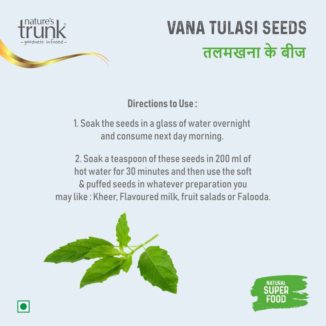 How to use guide for Nature’s Trunk 250g Vana Tulasi Seeds – tips for planting and usage